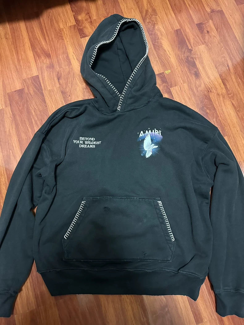 Amiri Eternal Embroidered Dove Hoodie