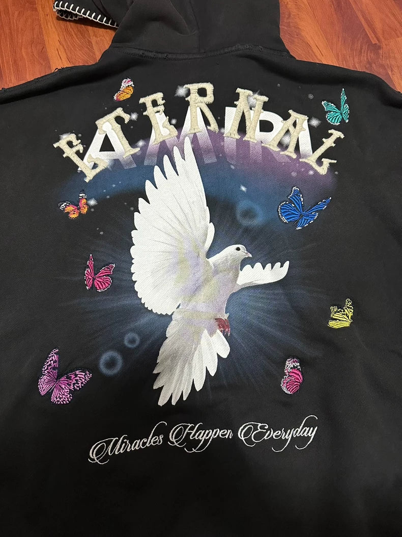 Amiri Eternal Embroidered Dove Hoodie