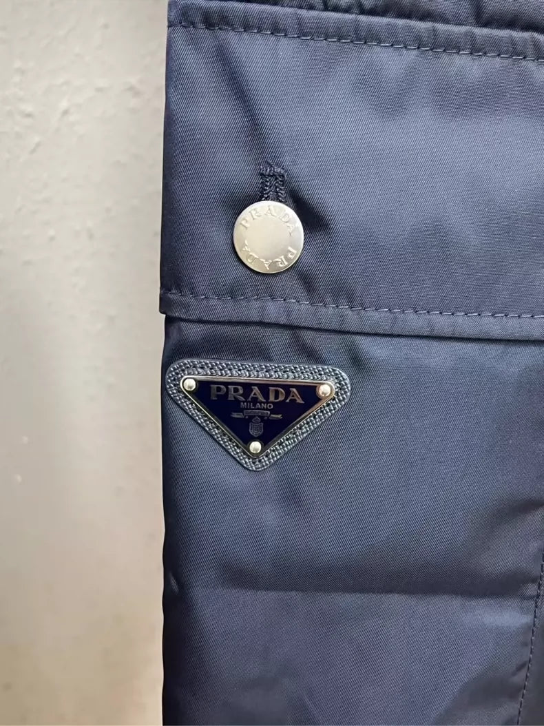 Prada Black Recycled Nylon Sports Pants