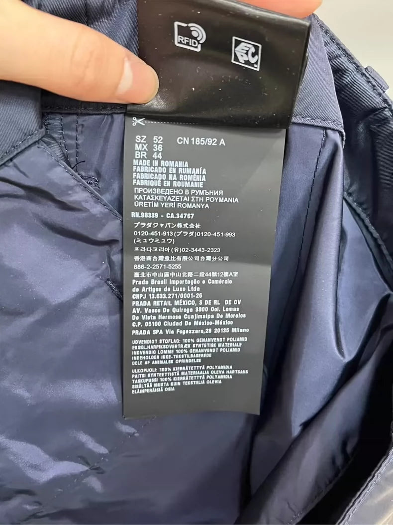 Prada Black Recycled Nylon Sports Pants