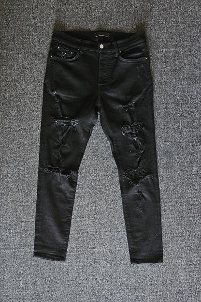 Amiri Black Distressed Denim Jeans-yf