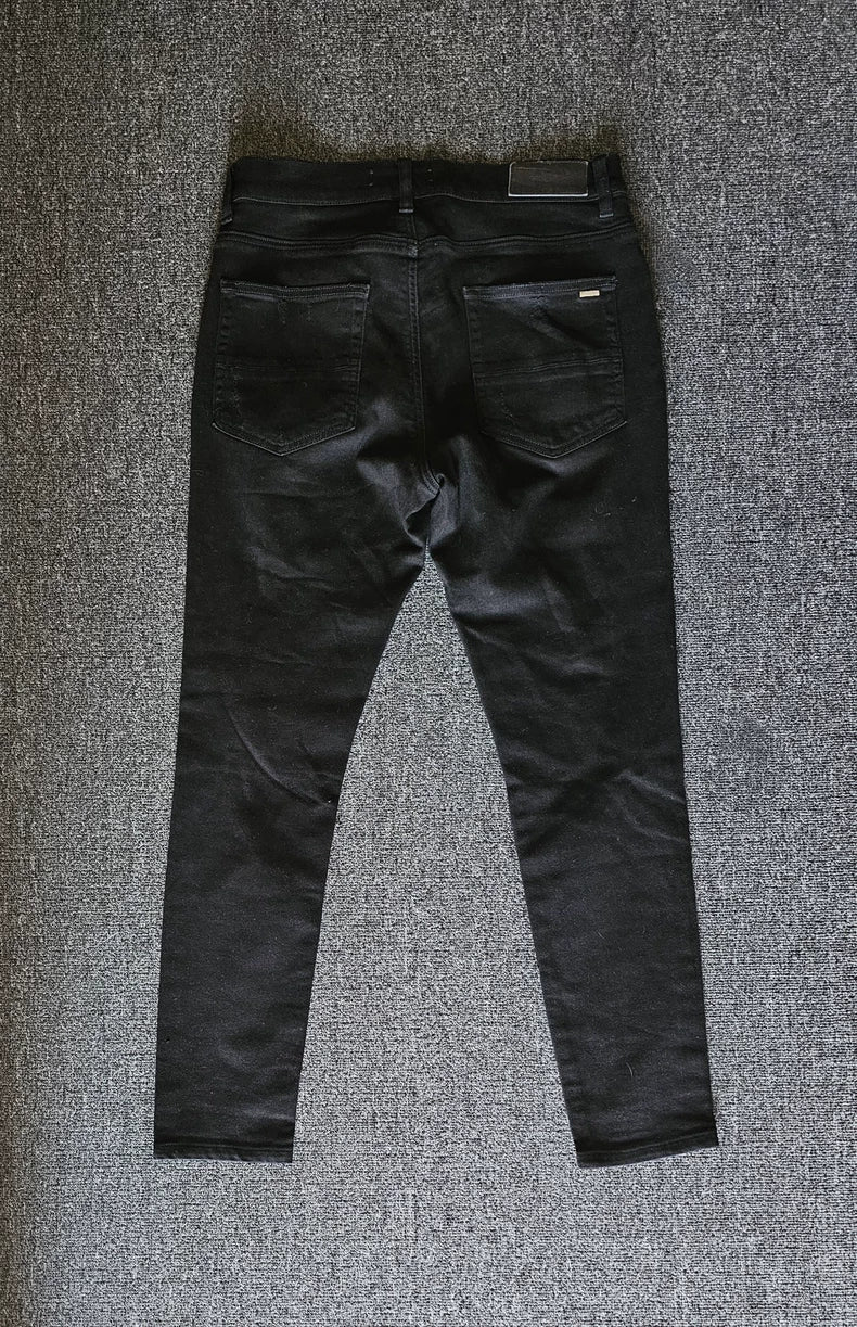 Amiri Black Distressed Denim Jeans-yf