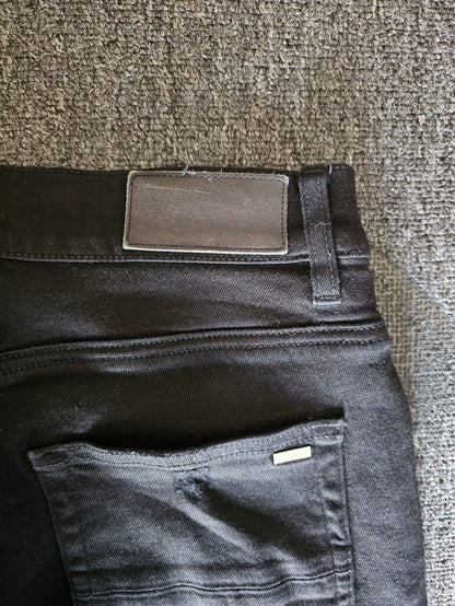 Amiri Black Distressed Denim Jeans-yf