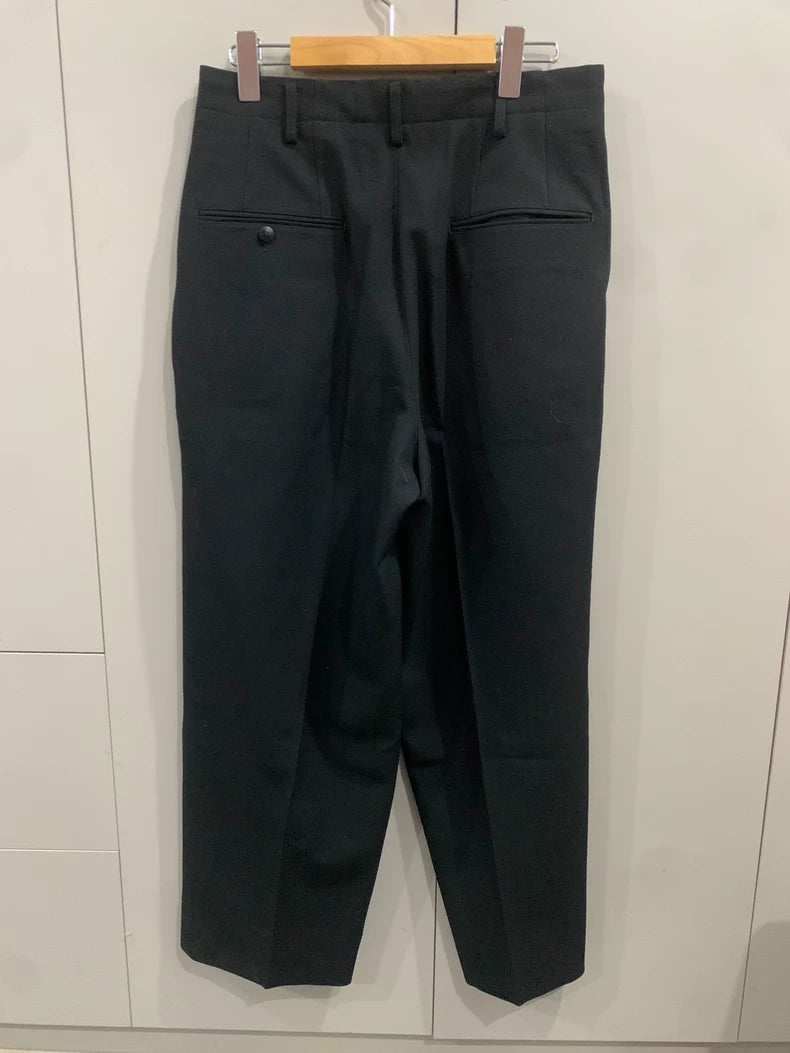 Yohji Yamamoto Black Pleated Trousers