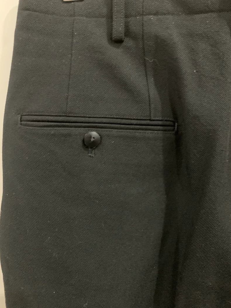 Yohji Yamamoto Black Pleated Trousers