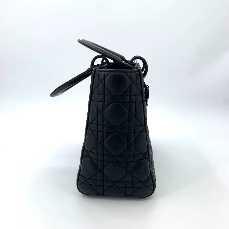 Christian Dior Black Lady Dior Handbag