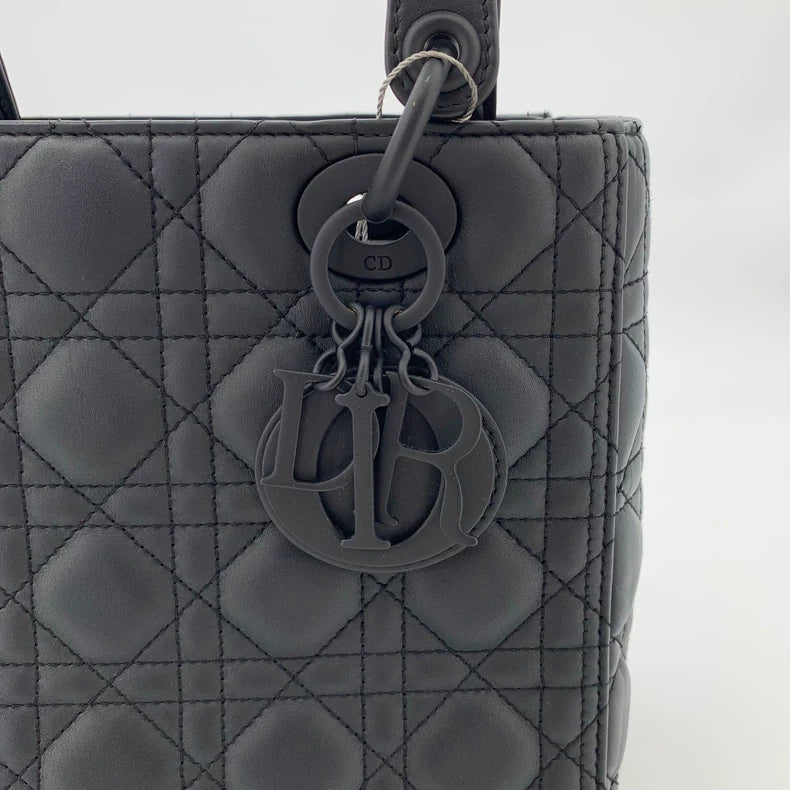 Christian Dior Black Lady Dior Handbag
