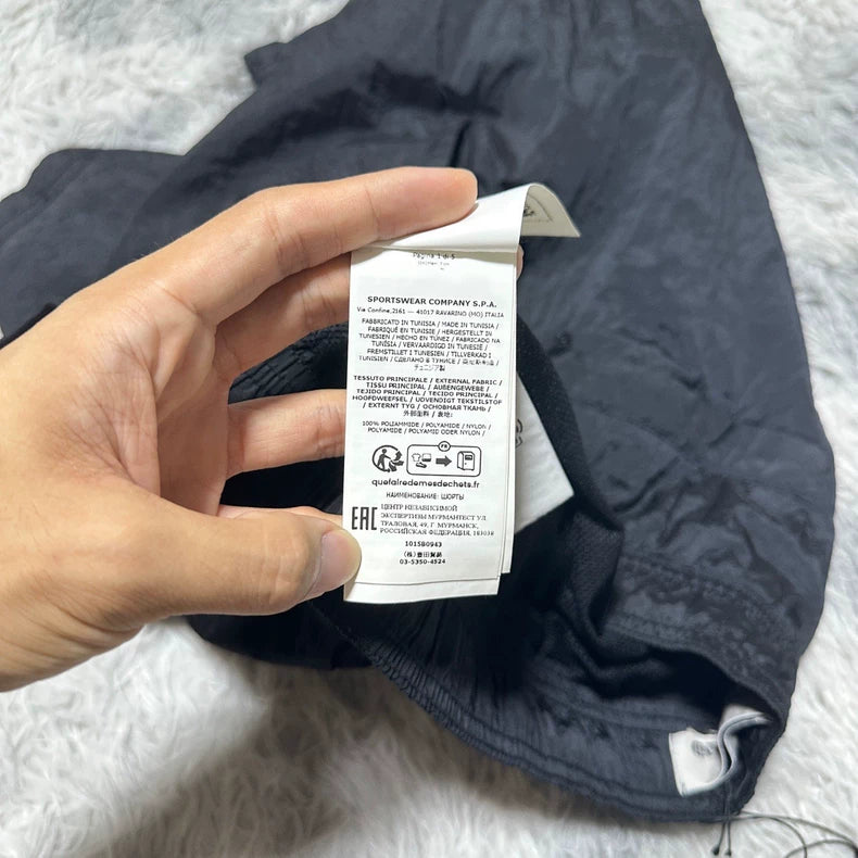 Stone Island Metal Nylon Logo Shorts Black-yf