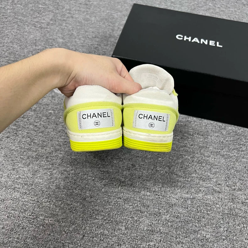 Chanel Yellow Casual Sneakers