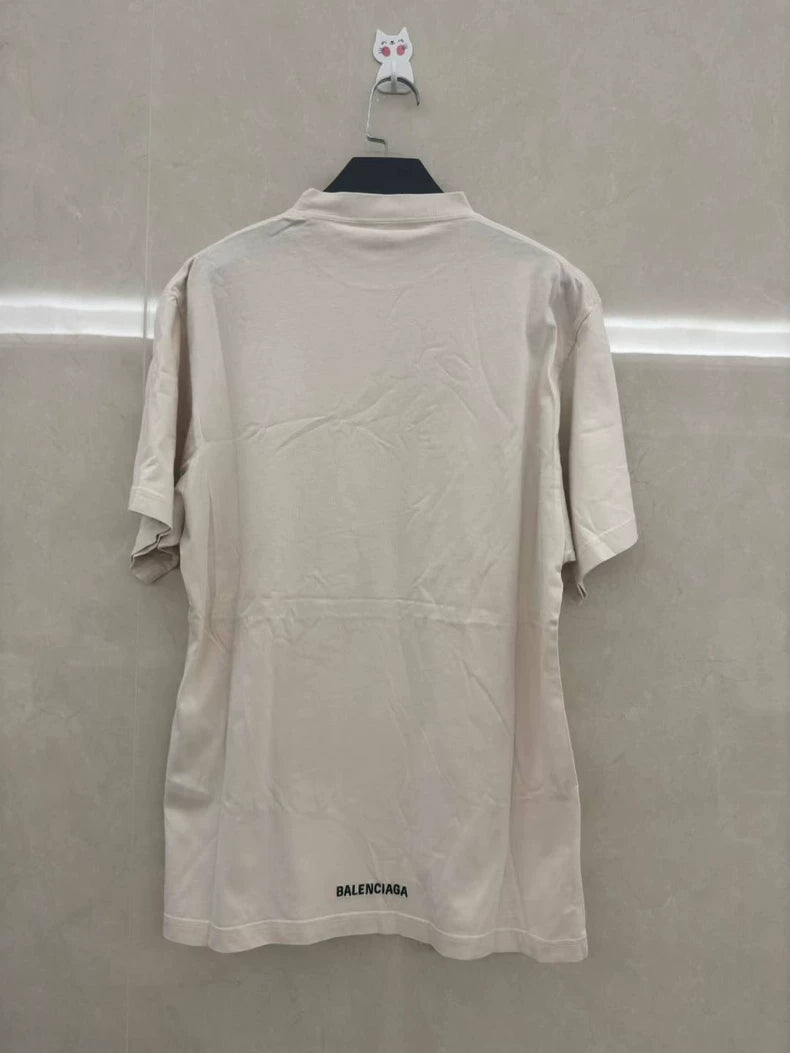 Balenciaga Back Letter Short Sleeve T-shirt-yf