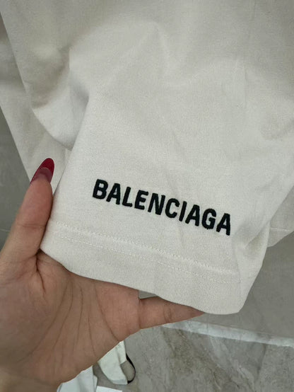 Balenciaga Back Letter Short Sleeve T-shirt-yf