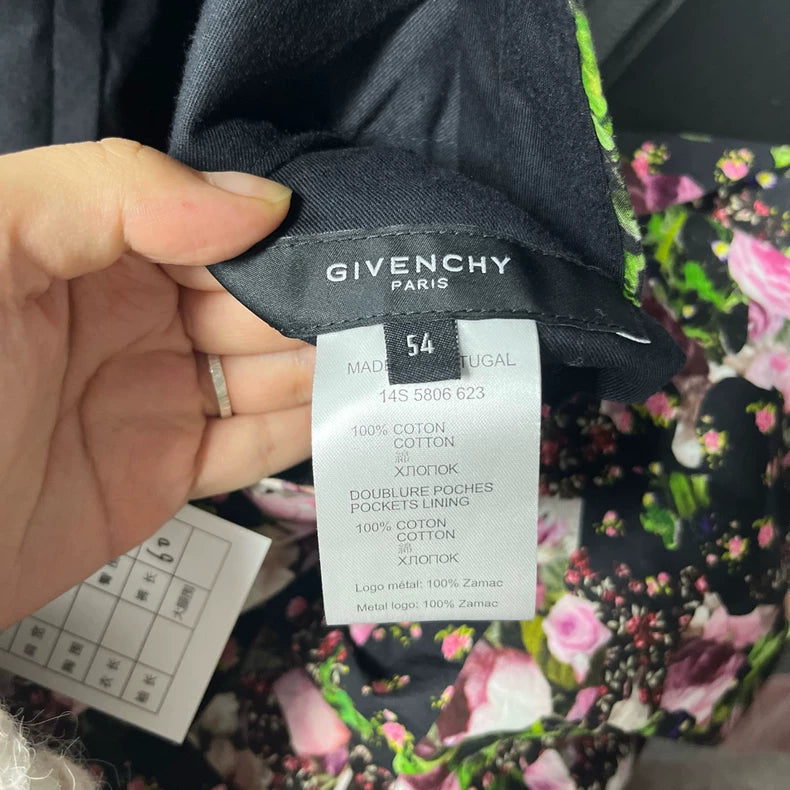 Givenchy Colorful Floral Print Logo Shorts