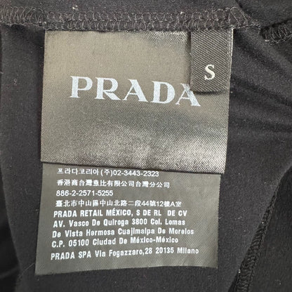 Prada Black Nylon Logo Short Sleeve Shirt-yf