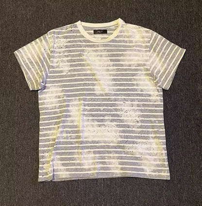 AMIRI Distressed Striped Oversized T-Shirt-yf
