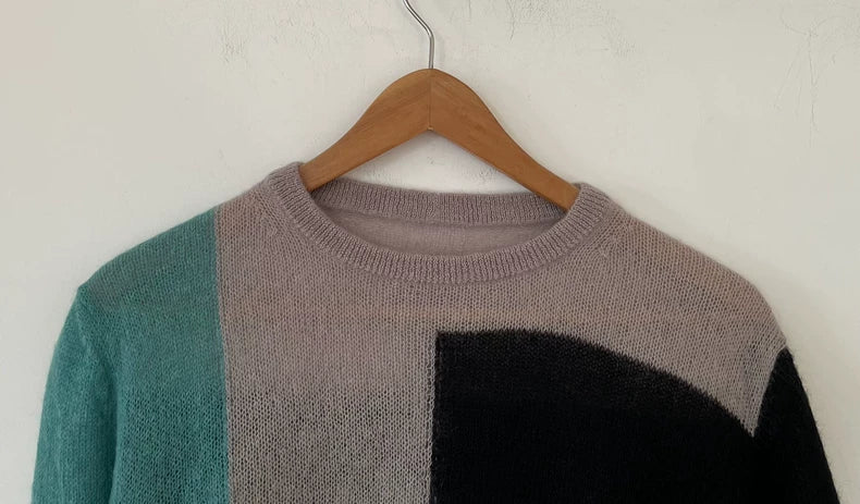 Rick Owens Color Blocked Sweater