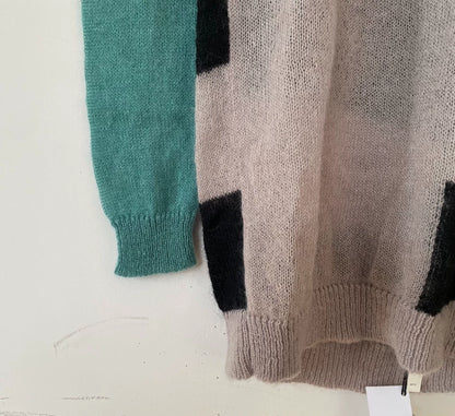 Rick Owens Color Blocked Sweater