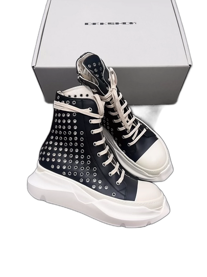 Rick Owens High Top Sneakers with Studs-yf