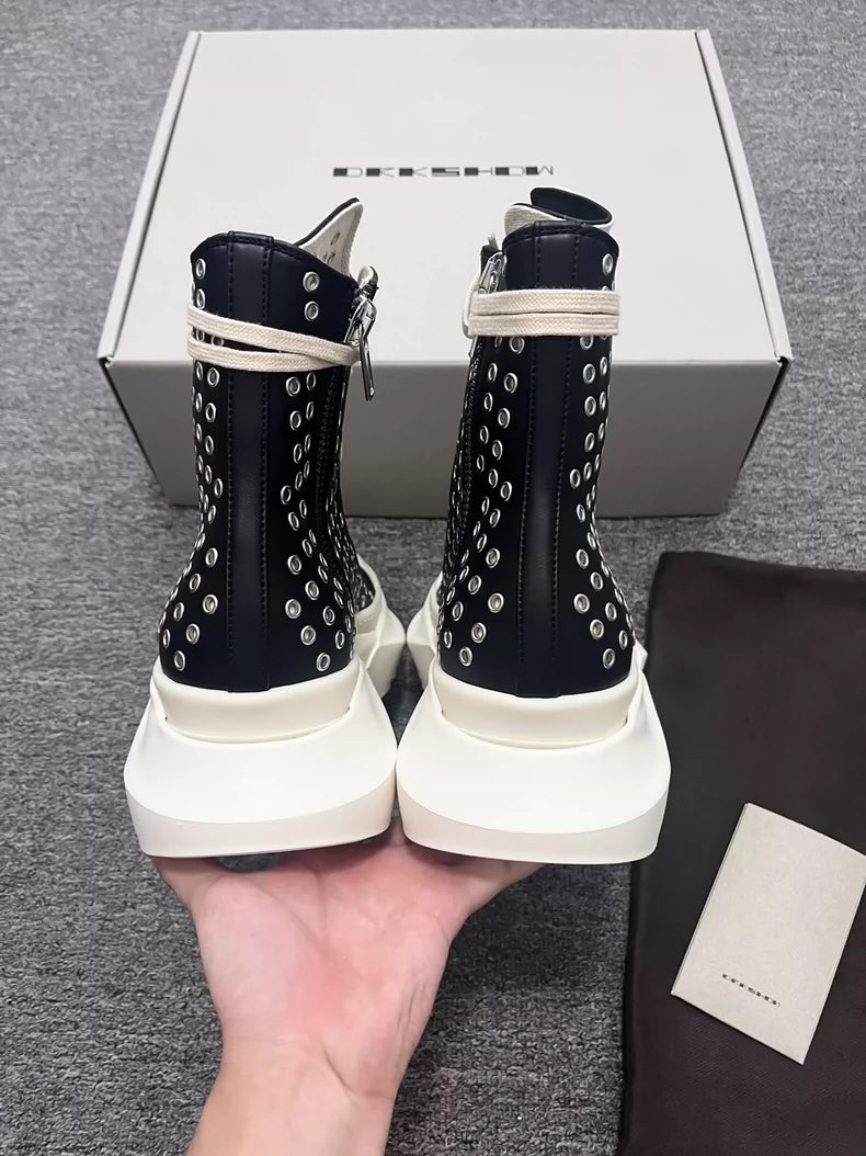 Rick Owens High Top Sneakers with Studs-yf