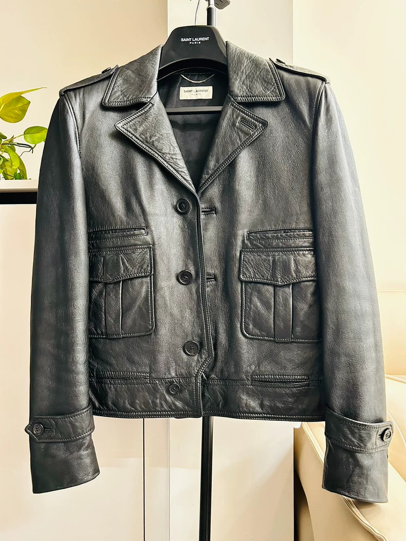 Classic Saint Laurent Leather Jacket for Sale