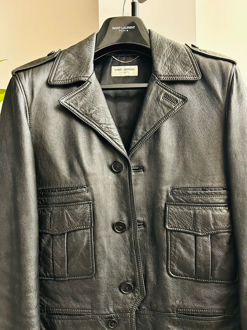 Classic Saint Laurent Leather Jacket for Sale