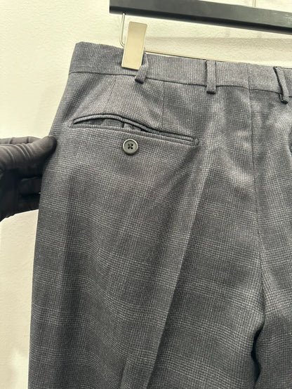 Classic Dark Grey Wool Pants by Prada