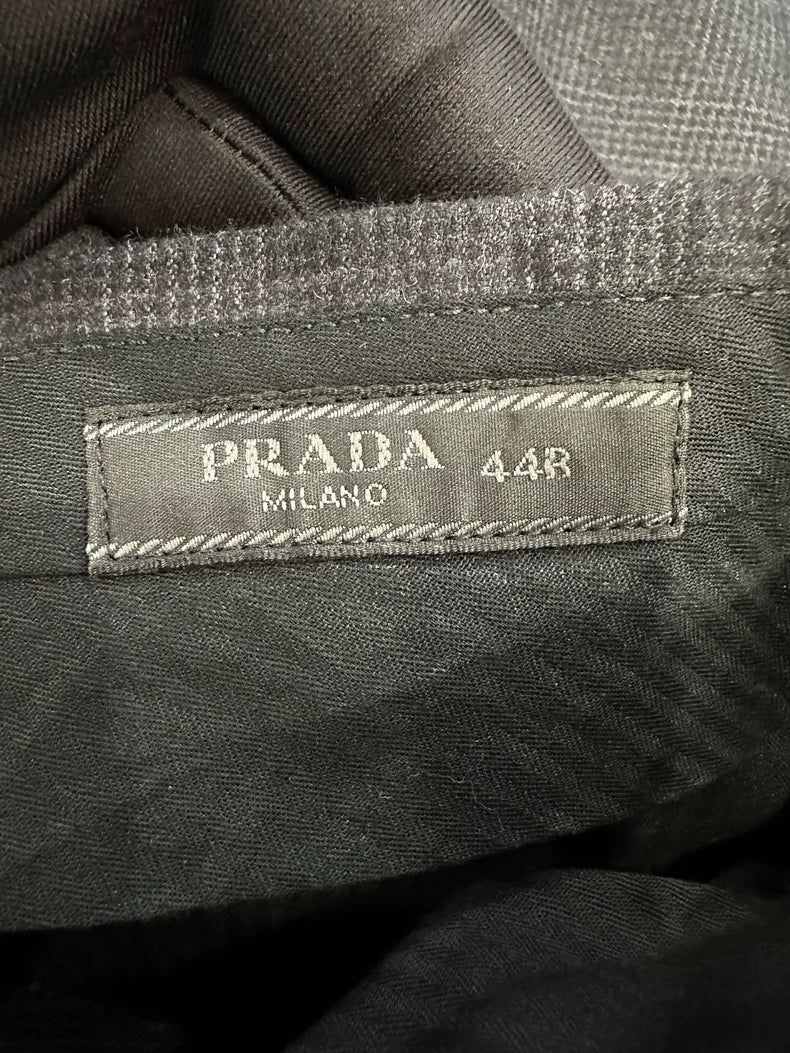 Classic Dark Grey Wool Pants by Prada