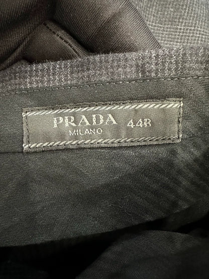 Classic Dark Grey Wool Pants by Prada