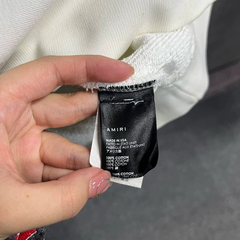 Amiri White Graphic Logo Sweatshirt