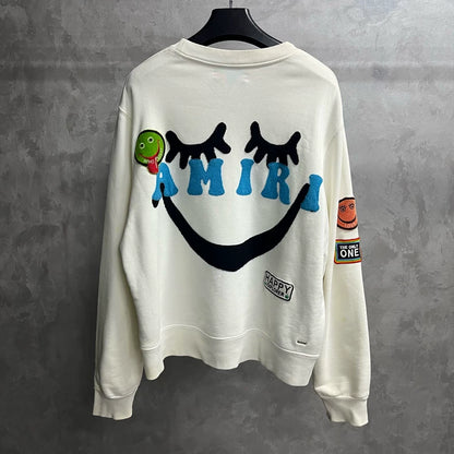 Amiri White Graphic Logo Sweatshirt