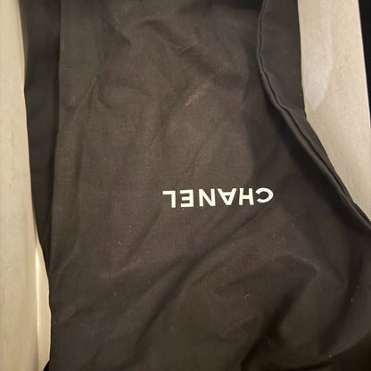 Chanel Black and White Suede Sneakers