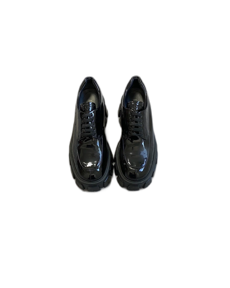 Prada Monolith Thick Sole Black Shoes-zp