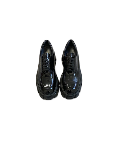 Prada Monolith Thick Sole Black Shoes-zp