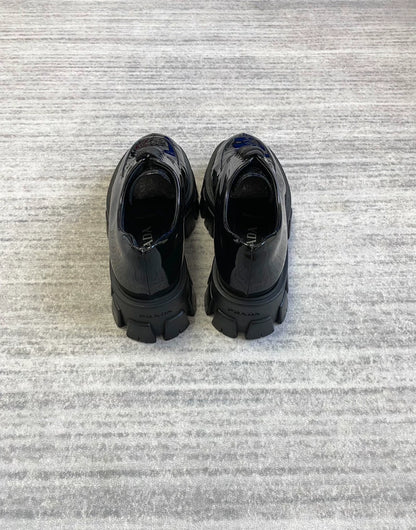 Prada Monolith Thick Sole Black Shoes-zp