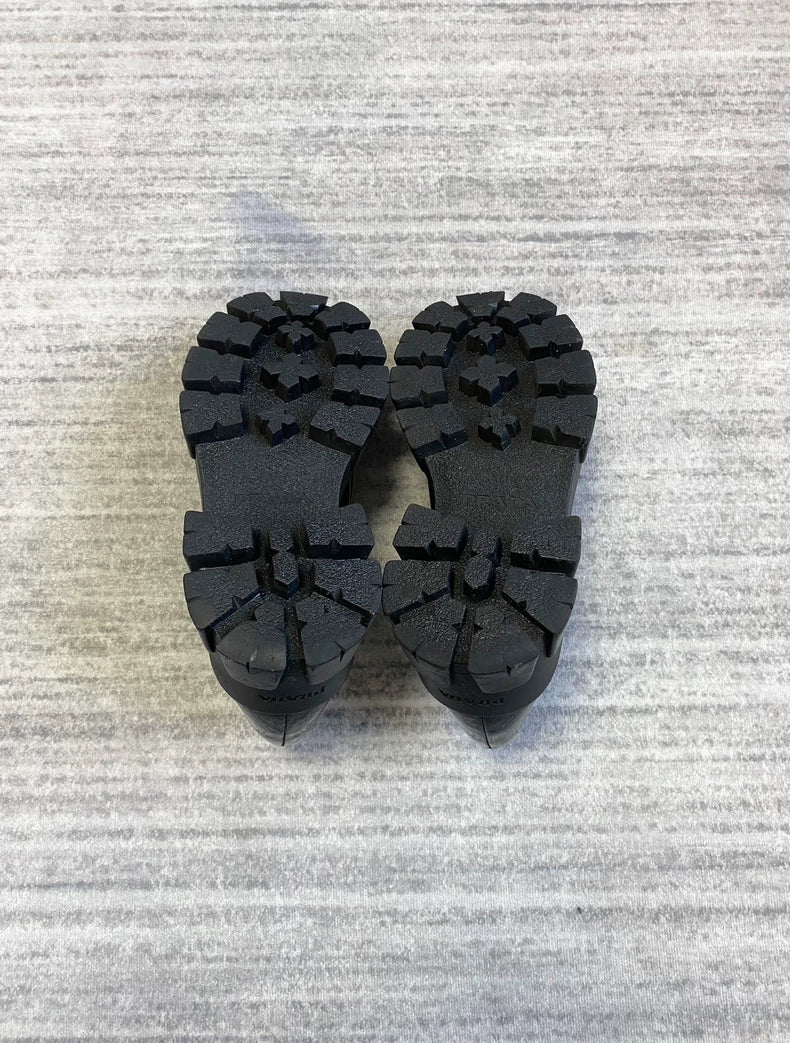 Prada Monolith Thick Sole Black Shoes-zp
