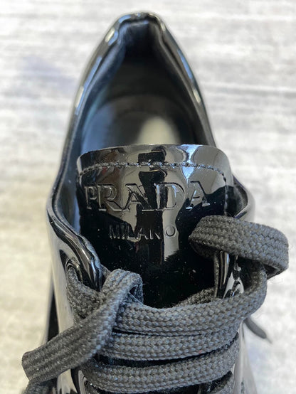 Prada Monolith Thick Sole Black Shoes-zp