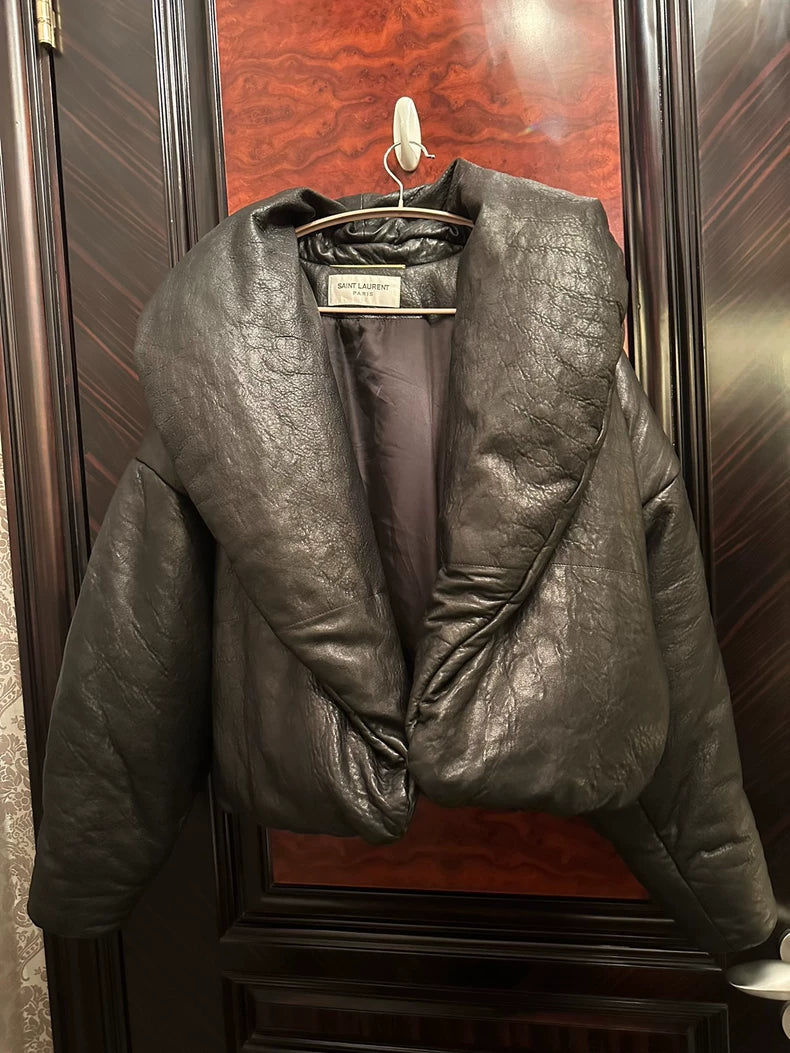 Saint Laurent Leather Coat for Sale