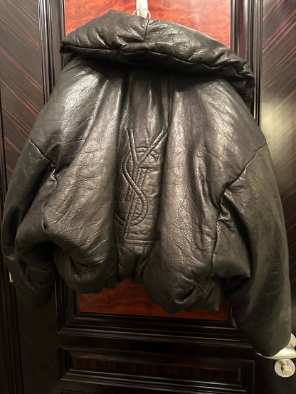 Saint Laurent Leather Coat for Sale