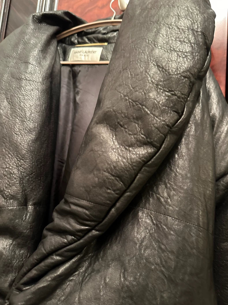 Saint Laurent Leather Coat for Sale