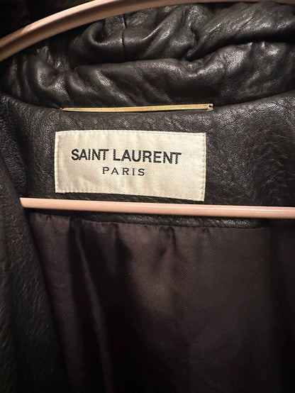 Saint Laurent Leather Coat for Sale