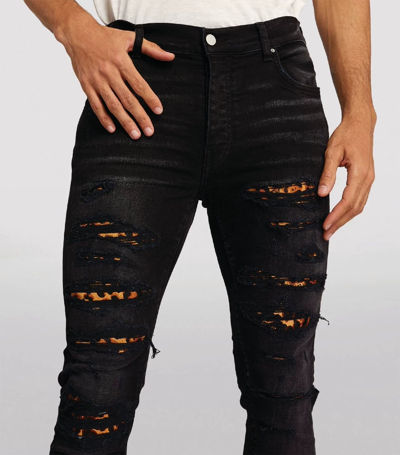Amiri Leopard Thrasher Jean