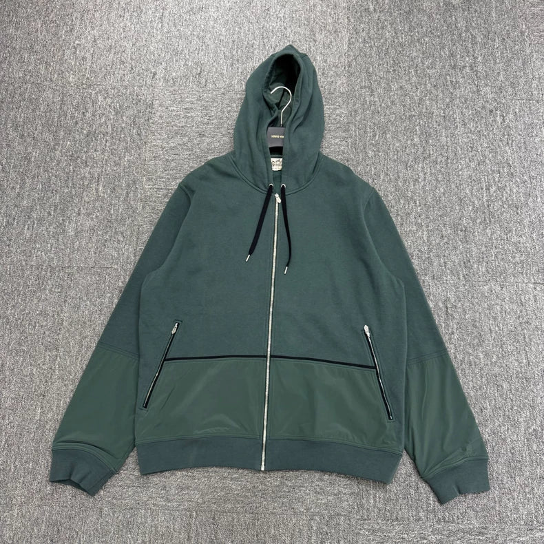 Hermes Nylon Paneled Hooded Sweatshirt-yf
