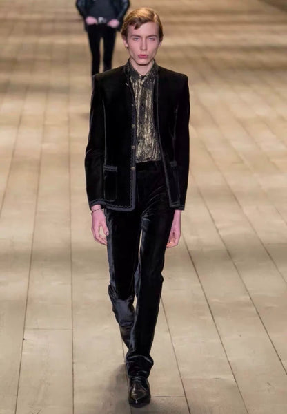 Saint Laurent 18AW Velvet Formal Trousers-yf