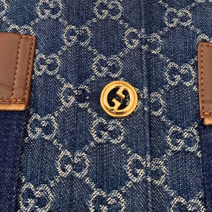 Gucci Blue Logo Jacquard Long Sleeve Jacket
