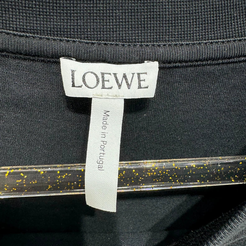 LOEWE Black Pigeon Print Short Sleeve Tee