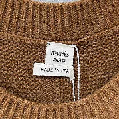 Brown Wool Sweater by Hermes