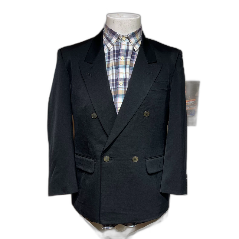 Vintage Double-Breasted Wool Blazer Jacket