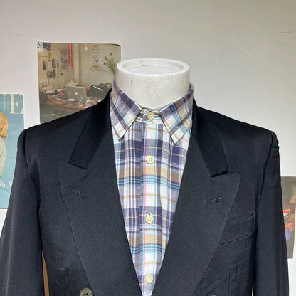 Vintage Double-Breasted Wool Blazer Jacket