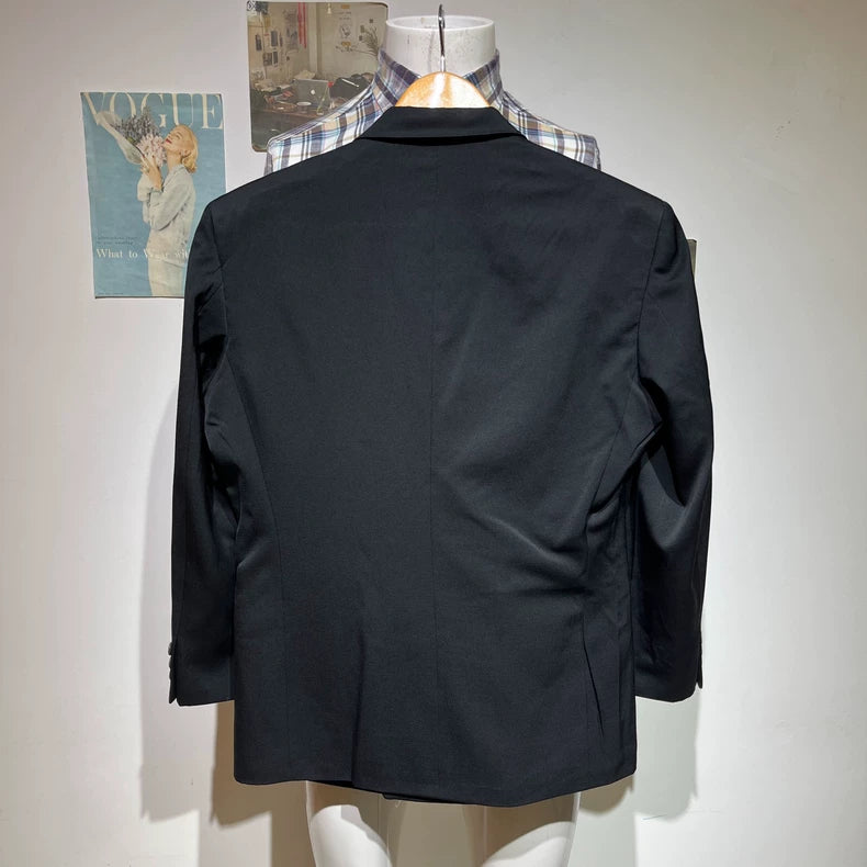 Vintage Double-Breasted Wool Blazer Jacket