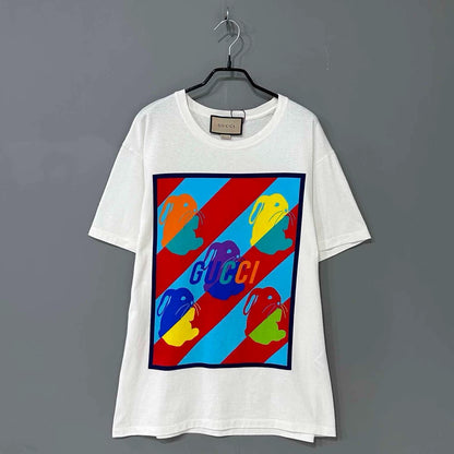Gucci Rabbit Print Short Sleeve T-Shirt-yf