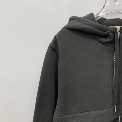 Hermes Black Hooded Sweatshirt with Pocket